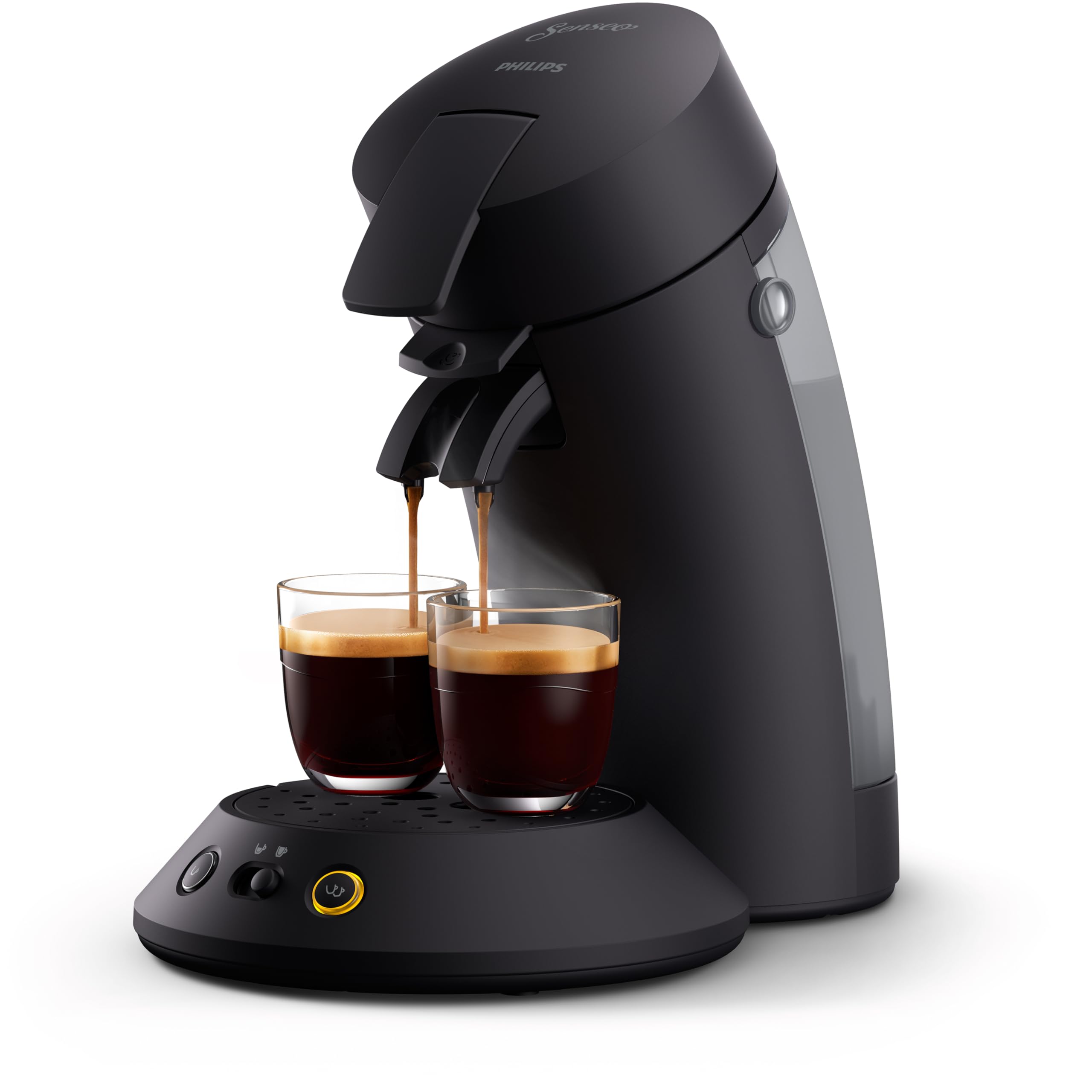 Grandivo SENSEO Cafetière à dosette Original Plus - machine à café avec fonctions Crema Plus, Noir intense, CSA210/61