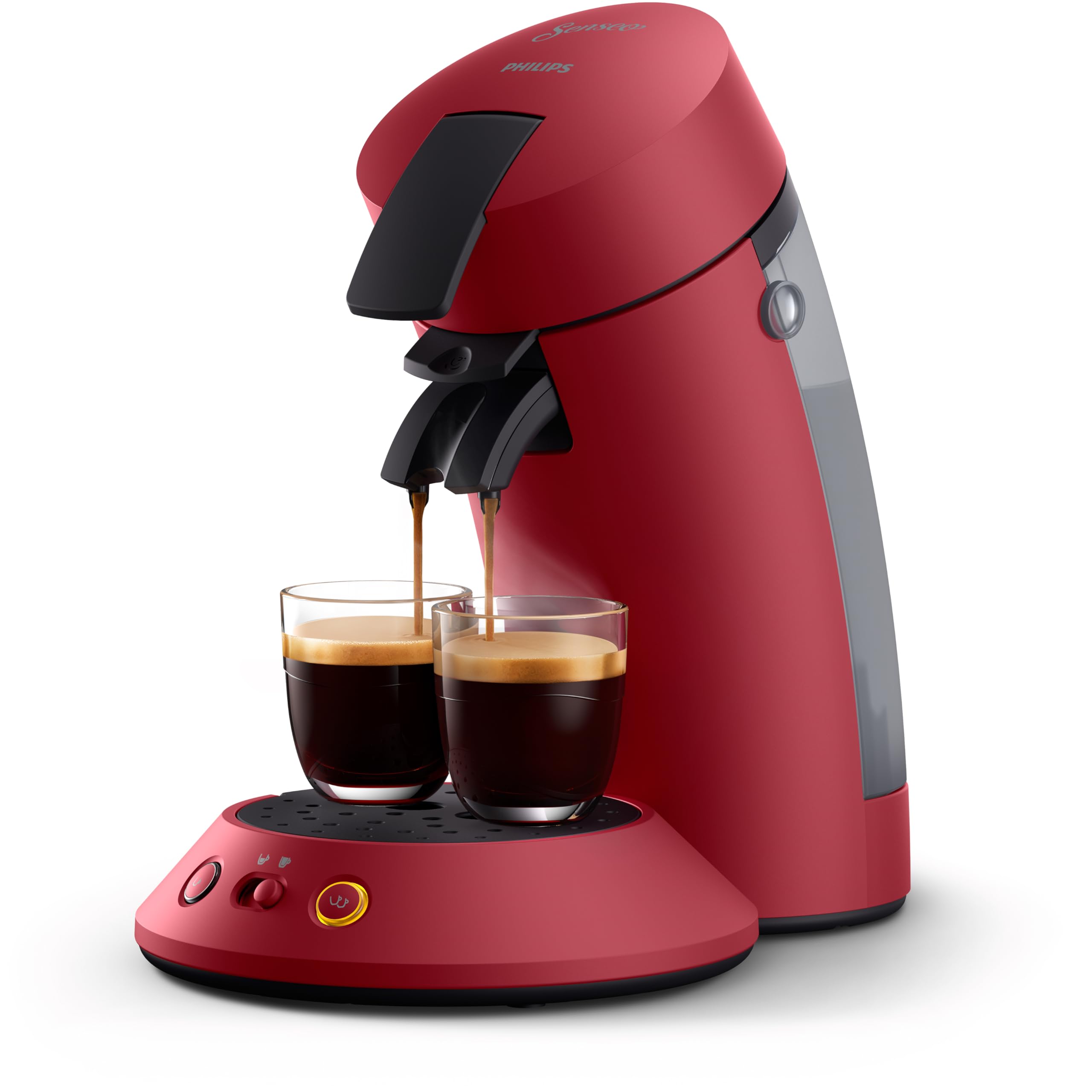 Grandivo SENSEO Original Plus Machine à Café à Dosettes – 1 ou 2 Tasses, Rouge, CSA210/91