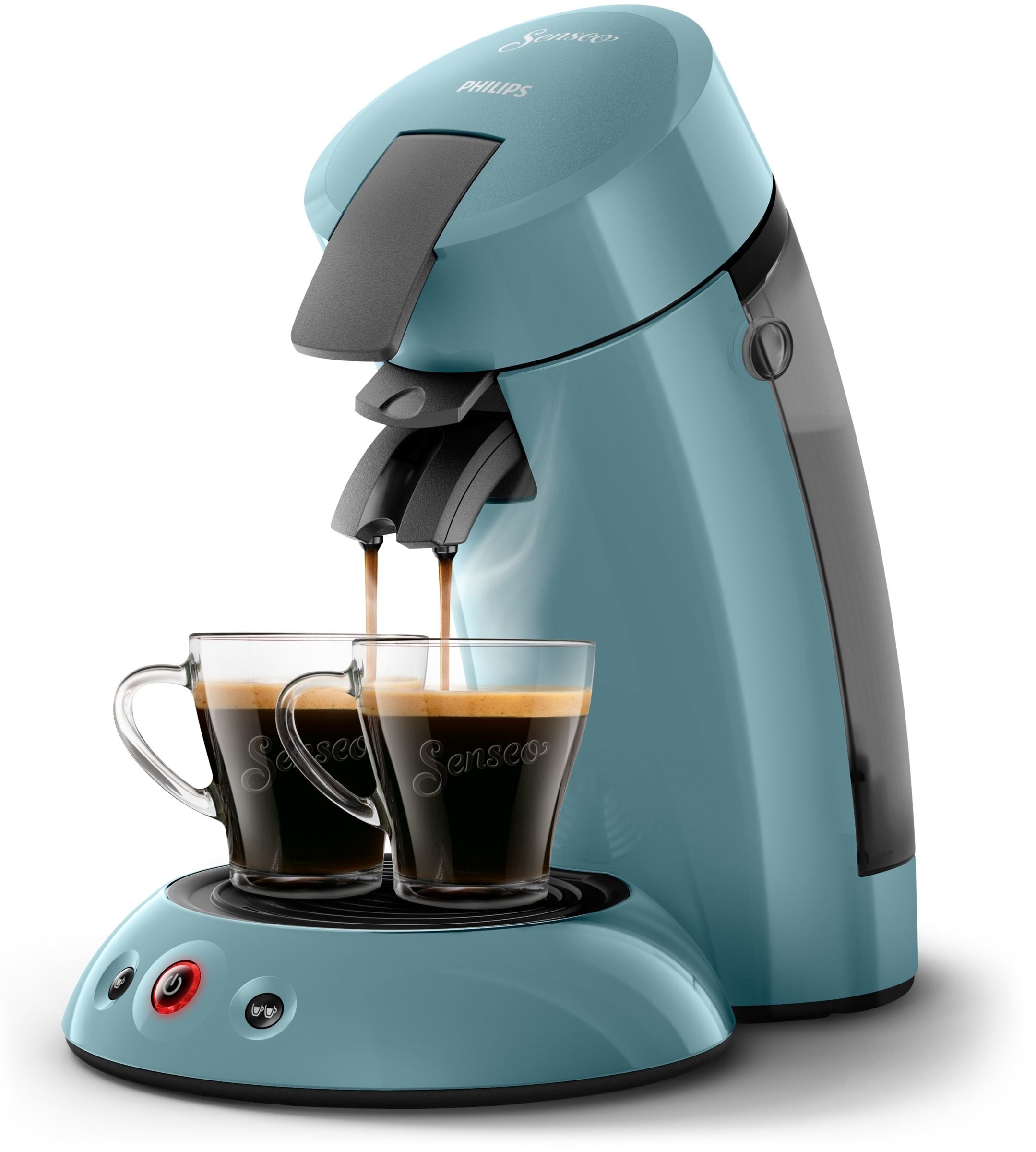 Grandivo Senseo Original Machine à café à dosettes, gris, 0,7 l, 1450 W, HD6553/21, Bleu