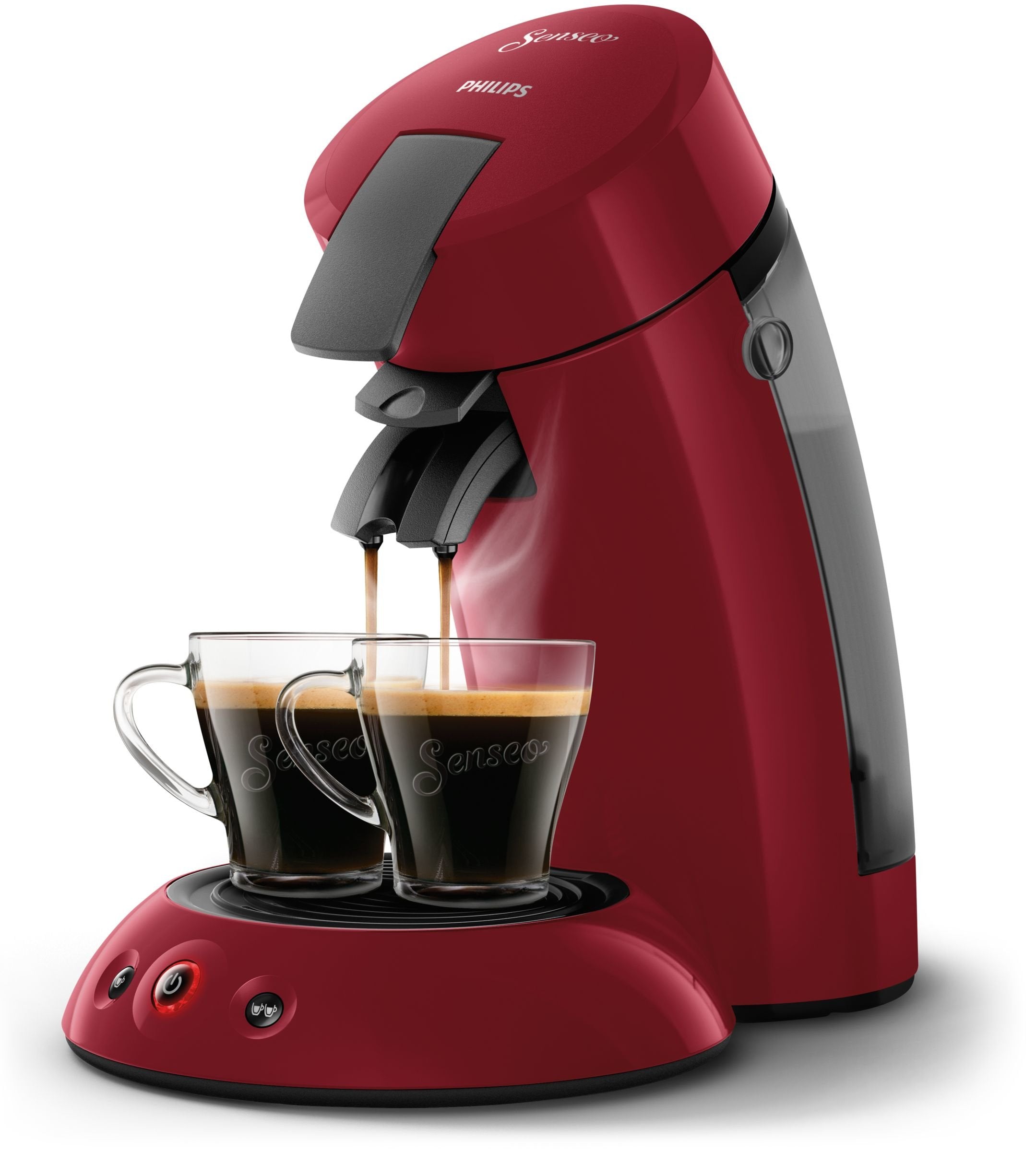 Grandivo Senseo Original HD6553/81 Cafetière Indépendante Cafetière à Capsules 0,7 L Dosette de Café 1450 W Rouge